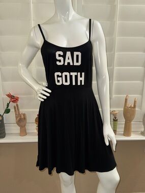 Killstar Sad Goth Mini Skater Dress